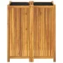 Planter with solid acacia wood lining 84x42x100 cm by , Pots and planters - Ref: Foro24-366439, Price: 163,58 €, Discount: %