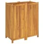 Planter with solid acacia wood lining 84x42x100 cm by , Pots and planters - Ref: Foro24-366439, Price: 163,58 €, Discount: %
