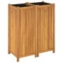 Planter with solid acacia wood lining 84x42x100 cm by , Pots and planters - Ref: Foro24-366439, Price: 163,58 €, Discount: %