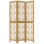 Biombo separador de 3 paneles madera maciza paulownia marrón de , Divisores de ambientes - Ref: Foro24-358861, Precio: 95,06 ...
