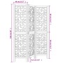 Biombo separador de 3 paneles madera maciza paulownia marrón de , Divisores de ambientes - Ref: Foro24-358861, Precio: 95,06 ...