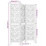 Biombo separador de 3 paneles madera maciza paulownia marrón de , Divisores de ambientes - Ref: Foro24-358861, Precio: 80,01 ...