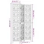3-teilige Trennwand aus massivem braunem Paulownia-Holz von , Raumteiler - Ref: Foro24-358863, Preis: 74,46 €, Rabatt: %