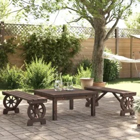 Garden benches 2 units solid fir wood by , Garden chairs - Ref: Foro24-3207136, Price: 196,79 €, Discount: %