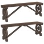 Gartenbänke 2 Einheiten aus massivem Tannenholz von , Gartenstühle - Ref: Foro24-3207136, Preis: 210,87 €, Rabatt: %