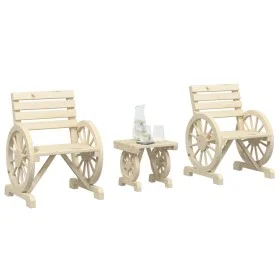 Gartenmöbel-Set 3-teilig aus massivem Tannenholz von , Gartensets - Ref: Foro24-3207129, Preis: 248,79 €, Rabatt: %