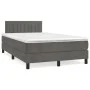 Box spring bed with mattress and LED dark gray velvet 120x190 cm by , Beds and slatted bases - Ref: Foro24-3270166, Price: 40...