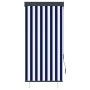 Estor enrollable de exterior azul y blanco 80x250 cm de vidaXL, Persianas y estores - Ref: Foro24-145949, Precio: 42,11 €, De...