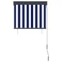 Blue and white outdoor roller blind 80x250 cm by vidaXL, Blinds and blinds - Ref: Foro24-145949, Price: 42,70 €, Discount: %