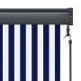 Estor enrollable de exterior azul y blanco 80x250 cm de vidaXL, Persianas y estores - Ref: Foro24-145949, Precio: 42,11 €, De...