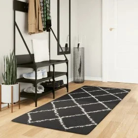 PAMPLONA moderner Langflorteppich Schwarz und Creme 80x200 cm von , Teppiche - Ref: Foro24-375406, Preis: 32,72 €, Rabatt: %