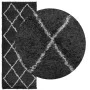 PAMPLONA modern long pile rug black and cream 80x200 cm by , Rugs - Ref: Foro24-375406, Price: 32,69 €, Discount: %