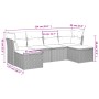 6-piece garden sofa set and brown synthetic rattan cushions by , Garden sets - Ref: Foro24-3218013, Price: 328,82 €, Discount: %