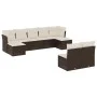 9-teiliges Gartensofa-Set und braune synthetische Rattankissen von , Gartensets - Ref: Foro24-3218273, Preis: 531,11 €, Rabat...