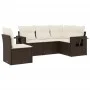 Set comedor de jardín 5 piezas y cojines ratán sintético marrón de , Conjuntos de jardín - Ref: Foro24-3220172, Precio: 358,4...