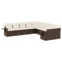 10-piece garden sofa set and brown synthetic rattan cushions by , Garden sets - Ref: Foro24-3220712, Price: 663,95 €, Discoun...