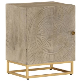 Mesita de noche madera maciza de mango y hierro 40x30x50 cm de , Mesitas de noche - Ref: Foro24-372014, Precio: 147,38 €, Des...