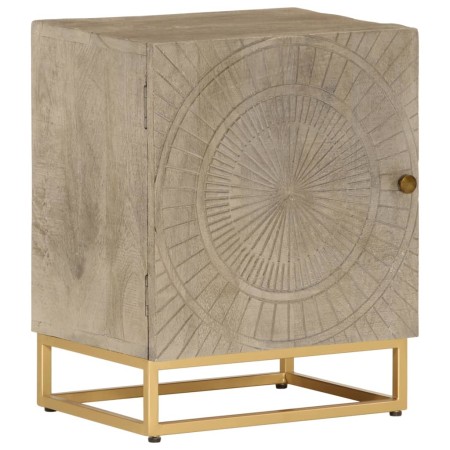 Nachttisch aus massivem Mangoholz und Eisen, 40 x 30 x 50 cm von , Nachttische - Ref: Foro24-372014, Preis: 147,38 €, Rabatt: %