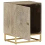 Solid mango wood and iron bedside table 40x30x50 cm by , Nightstands - Ref: Foro24-372014, Price: 144,82 €, Discount: %