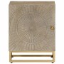 Nachttisch aus massivem Mangoholz und Eisen, 40 x 30 x 50 cm von , Nachttische - Ref: Foro24-372014, Preis: 147,38 €, Rabatt: %