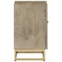Solid mango wood and iron bedside table 40x30x50 cm by , Nightstands - Ref: Foro24-372014, Price: 144,82 €, Discount: %