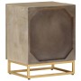 Solid mango wood and iron bedside table 40x30x50 cm by , Nightstands - Ref: Foro24-372014, Price: 147,28 €, Discount: %