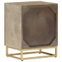 Solid mango wood and iron bedside table 40x30x50 cm by , Nightstands - Ref: Foro24-372014, Price: 144,82 €, Discount: %
