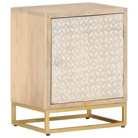 Solid mango wood and iron bedside table 40x30x50 cm by , Nightstands - Ref: Foro24-372009, Price: 77,37 €, Discount: %