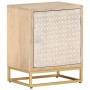 Nachttisch aus massivem Mangoholz und Eisen, 40 x 30 x 50 cm von , Nachttische - Ref: Foro24-372009, Preis: 78,03 €, Rabatt: %
