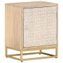 Nachttisch aus massivem Mangoholz und Eisen, 40 x 30 x 50 cm von , Nachttische - Ref: Foro24-372009, Preis: 77,34 €, Rabatt: %