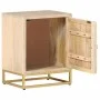 Nachttisch aus massivem Mangoholz und Eisen, 40 x 30 x 50 cm von , Nachttische - Ref: Foro24-372009, Preis: 77,34 €, Rabatt: %