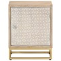 Nachttisch aus massivem Mangoholz und Eisen, 40 x 30 x 50 cm von , Nachttische - Ref: Foro24-372009, Preis: 78,03 €, Rabatt: %