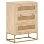 Chest of drawers solid mango wood and iron 55x30x76 cm by , Lockers and storage cabinets - Ref: Foro24-372021, Price: 184,80 ...