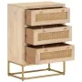 Chest of drawers solid mango wood and iron 55x30x76 cm by , Lockers and storage cabinets - Ref: Foro24-372021, Price: 184,80 ...