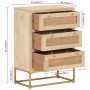 Cómoda madera maciza de mango y hierro 55x30x76 cm de , Taquillas y armarios de almacenamiento - Ref: Foro24-372021, Precio: ...