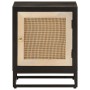 Solid mango wood and black iron bedside table 40x30x50 cm by , Nightstands - Ref: Foro24-371999, Price: 79,94 €, Discount: %