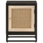 Solid mango wood and black iron bedside table 40x30x50 cm by , Nightstands - Ref: Foro24-371999, Price: 79,24 €, Discount: %