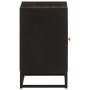 Solid mango wood and black iron bedside table 40x30x50 cm by , Nightstands - Ref: Foro24-371999, Price: 79,94 €, Discount: %