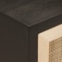 Solid mango wood and black iron bedside table 40x30x50 cm by , Nightstands - Ref: Foro24-371999, Price: 79,94 €, Discount: %