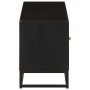 TV-Schrank aus massivem Mangoholz und schwarzem Eisen, 110 x 30 x 40 cm von , CD- und DVD-Speicher - Ref: Foro24-372002, Prei...
