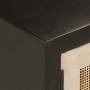 TV-Schrank aus massivem Mangoholz und schwarzem Eisen, 110 x 30 x 40 cm von , CD- und DVD-Speicher - Ref: Foro24-372002, Prei...