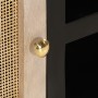 TV-Schrank aus massivem Mangoholz und schwarzem Eisen, 110 x 30 x 40 cm von , CD- und DVD-Speicher - Ref: Foro24-372002, Prei...