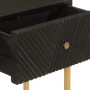 Solid mango wood and black iron console table 90x30x76 cm by , Side tables - Ref: Foro24-372028, Price: 191,11 €, Discount: %