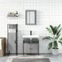 Sonoma gray plywood 3-piece bathroom furniture set by , Bathroom furniture - Ref: Foro24-3214818, Price: 151,53 €, Discount: %