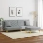 2-seater sofa bed with pillows and stool in light gray fabric by , Sofas - Ref: Foro24-3216255, Price: 312,57 €, Discount: %