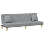 2-seater sofa bed with pillows and stool in light gray fabric by , Sofas - Ref: Foro24-3216255, Price: 300,84 €, Discount: %