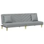 2-seater sofa bed with pillows and stool in light gray fabric by , Sofas - Ref: Foro24-3216255, Price: 312,57 €, Discount: %
