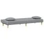 2-seater sofa bed with pillows and stool in light gray fabric by , Sofas - Ref: Foro24-3216255, Price: 312,57 €, Discount: %