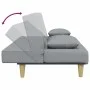 2-seater sofa bed with pillows and stool in light gray fabric by , Sofas - Ref: Foro24-3216255, Price: 312,57 €, Discount: %
