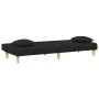 Sofá cama de 2 plazas con almohadas y taburete tela negro de , Sofás - Ref: Foro24-3216257, Precio: 312,57 €, Descuento: %